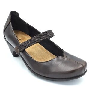 NAOT Forward Mary Jane Shoes Women’s EU 39 US 8 Brown Leather Comfort Low Heel